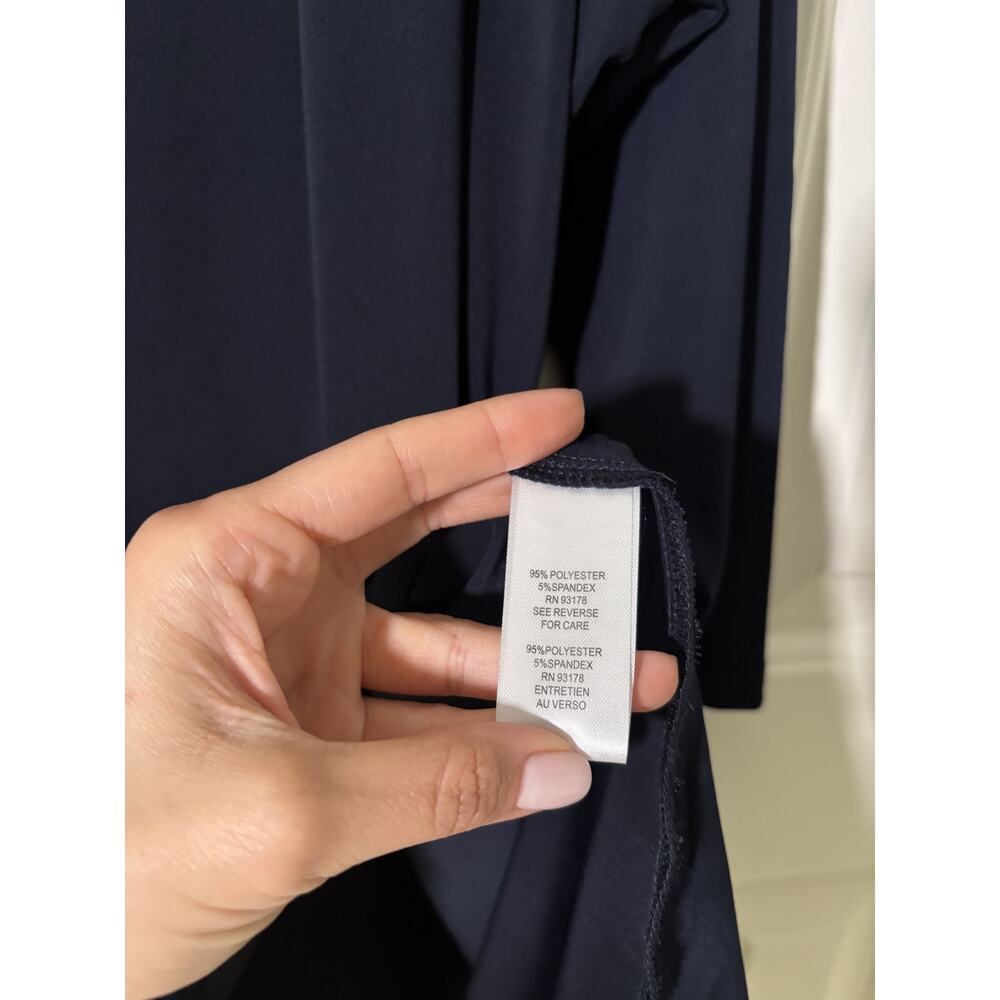 Tahari Navy Blue Women's Long Sleeve Top 2X - Picture 10 of 11